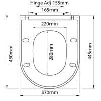Eastbrook Kompact Standard Close Toilet Seat & Cover White 21.1141