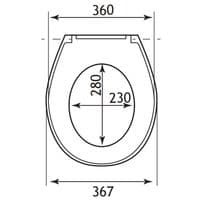 Eastbrook Loire Deluxe Standard Close Toilet Seat & Cover White 50.001