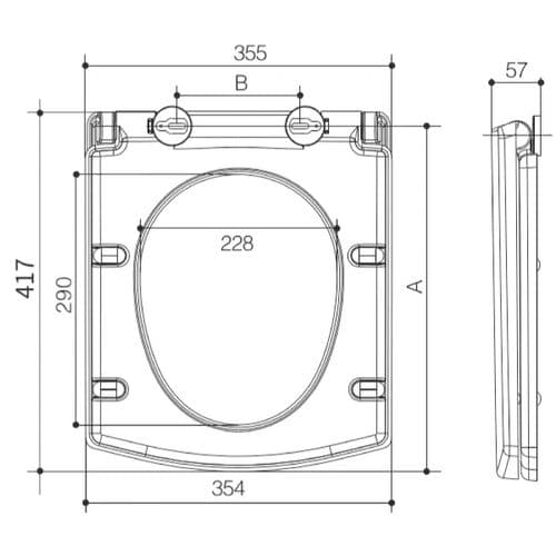 Eastbrook Mentmore Soft Closing Toilet Seat and Cover 26.0038