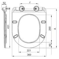 Eastbrook Northall Soft Close Quick Release Toilet Seat & Cover White 26.0042