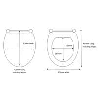 Eastbrook Sherwood Soft Close Toilet Seat & Cover With Chrome Hinges Gloss Black 34.01201