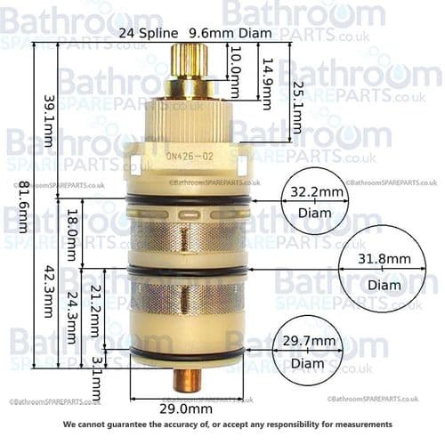 Eastbrook Thermostatic Cartridge 78.9003