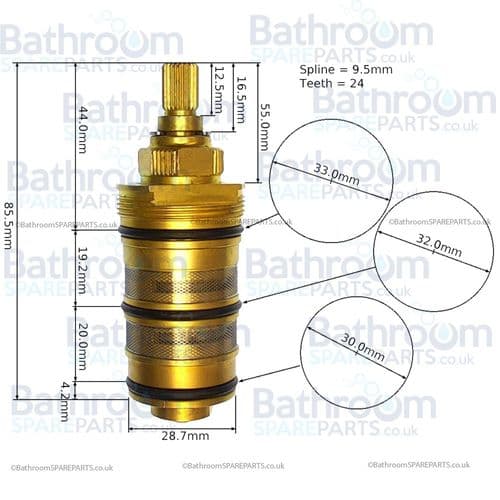 Eastbrook Winslade New Thermostatic Cartridge 58.99026