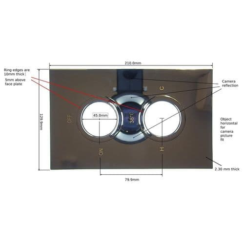 Ebaths Shower Single Outlet Face Plate EBSINGLEFP