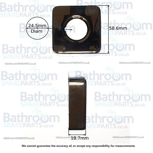 Ebaths Square Wall Plate Cover Chrome EBSQ0012