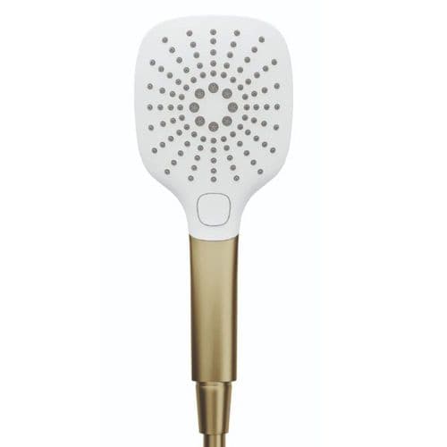 Elisa 109mm 3 Spray Soft Square Shower Head Brushed Brass ACC001BB
