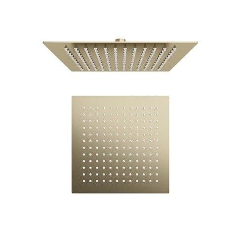 Elisa 300mm Square Fixed Head Brushed Brass ACC009BB