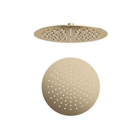 Elisa 400mm Round Fixed Head Brushed Brass ACC007BB