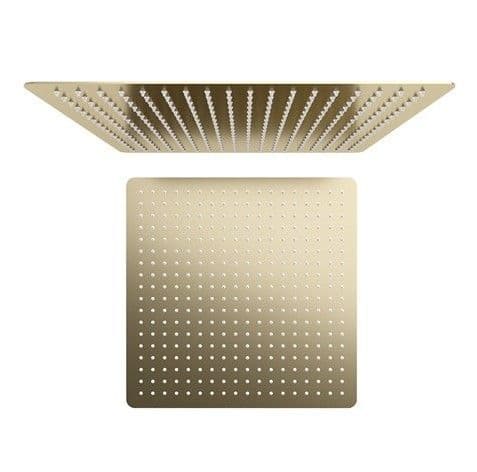 Elisa 400mm Square Fixed Head Brushed Brass ACC010BB