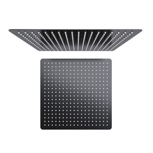 Elisa 400mm Square Fixed Head Matt Black ACC010MB