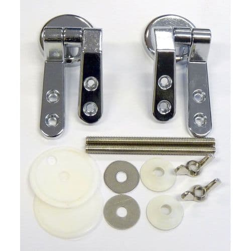 Euroshowers Chrome Toilet Round Hinges SP7