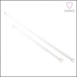 EuroShowers Expander Rods (Sprung Loaded)Shower Curtain Rail White 59210