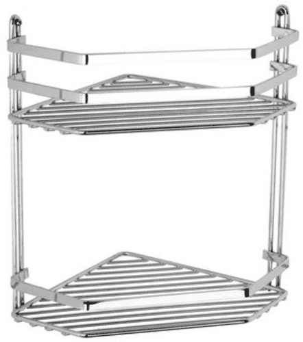EuroShowers Satina Chrome Double Corner Basket 57590