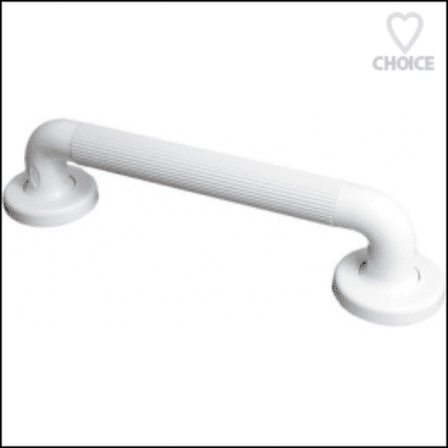 EuroShowers Strong Plastic Fluted 18" White Grab Rails 32180