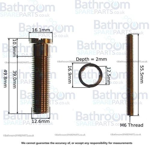 Extension Chrome Bath Waste Hollow Screw and Plug Screw EBSR23514