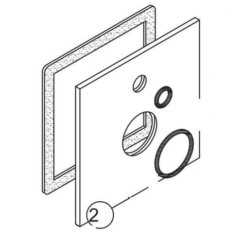Fantini Cafe Chrome Cover Plate with 2 Gaskets 90029346