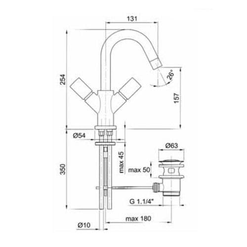 Fantini ISOLA  Complete 1-Hole Basin  41 02 4056