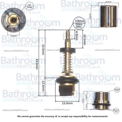 Fantini Nostromo Diverter Cartridge Chrome 90029126
