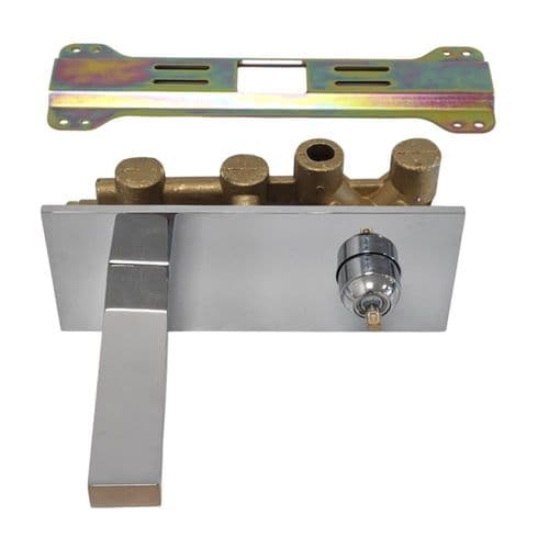 Fantini PLANO Complete Wall-mounted Wash Basin Mixer With flat Spout 02 3310SX