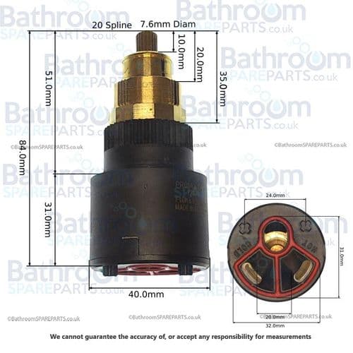 Fantini Stilo Thermostatic Cartridge 9000Q144