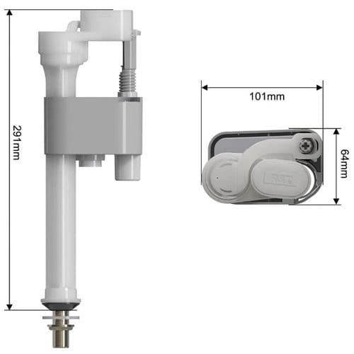 FixRite 1/2" Bottom inlet 11.5" Fill Valve FR301000