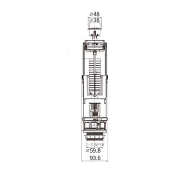 FixRite Bracket Type Dual Flush Valve and Button FR300800