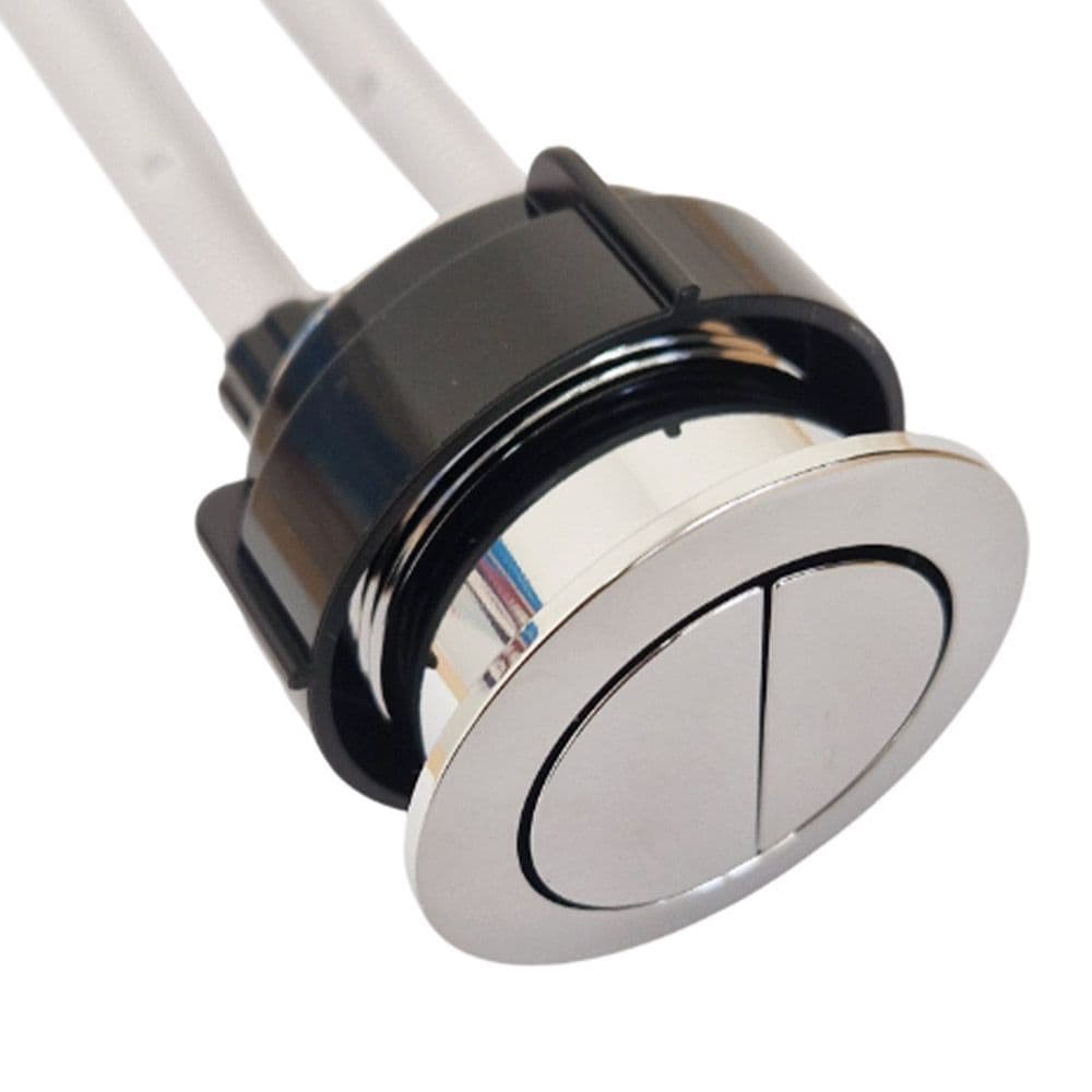 FixRite Dual Flush Chrome Toilet Cistern Push Button 38mm FR302300