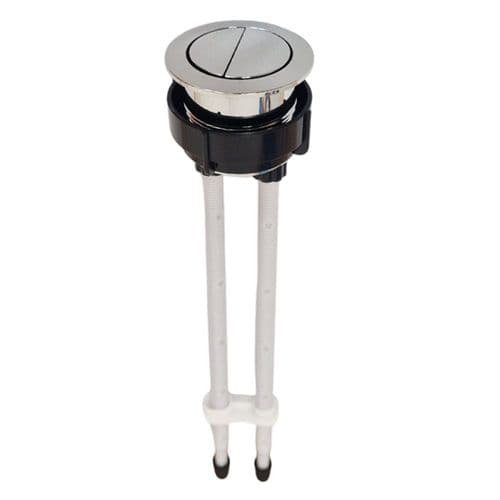 FixRite Dual Flush Chrome Toilet Cistern Push Button 38mm FR302300