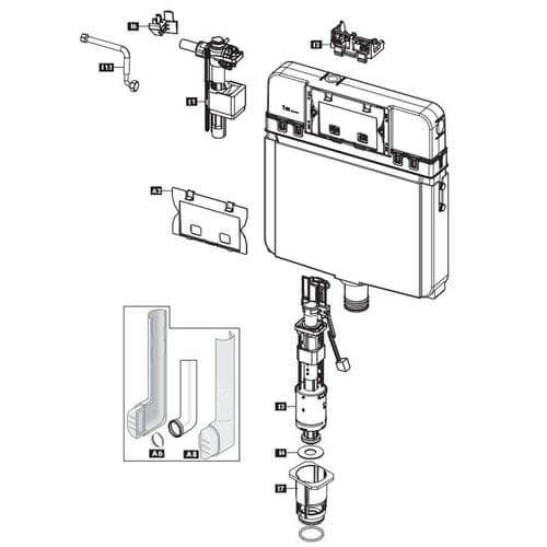 Fluidmaster Schwab Concealed Cistern UP199