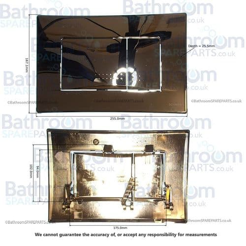 Fluidmaster Schwab Dots Duo Flush Plate Chrome 257429