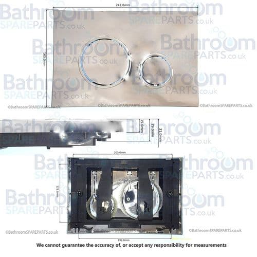 Fluidmaster T-Series P47 Circle Plates Matt Black P47-0190-0240