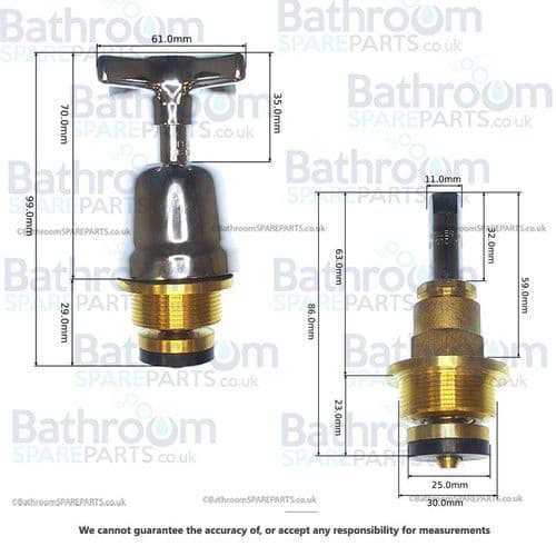 Francis Pegler 3/4 Hot Valve & Headwork 814106