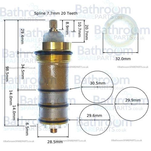 Francis Pegler Visio Thermostatic Cartridge 850987