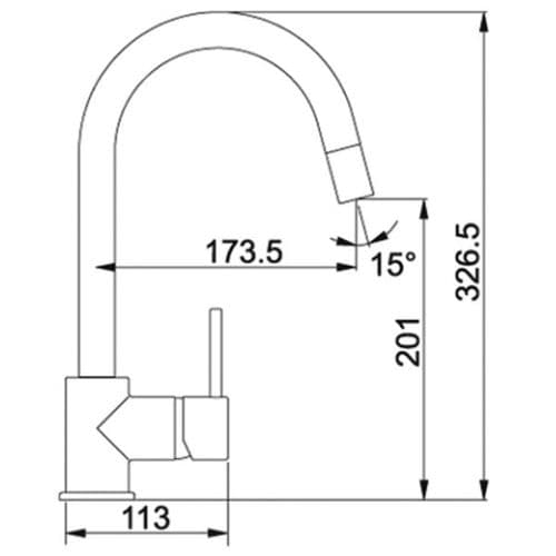 Franke Aria Silk Steel Kitchen Tap Spare Parts 115.0158.975