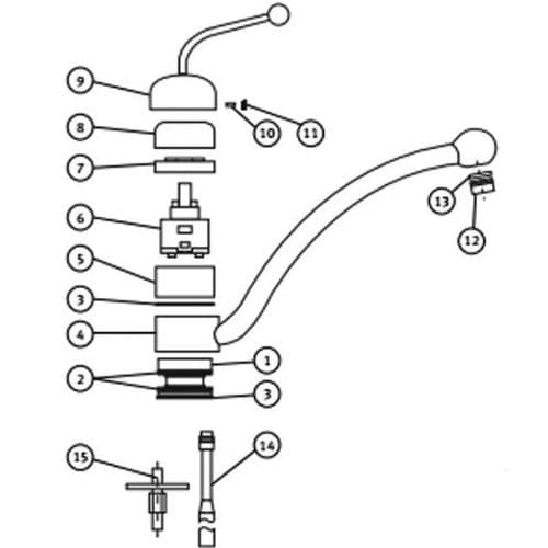 Franke Arosa Chrome Kitchen Tap Spare Parts