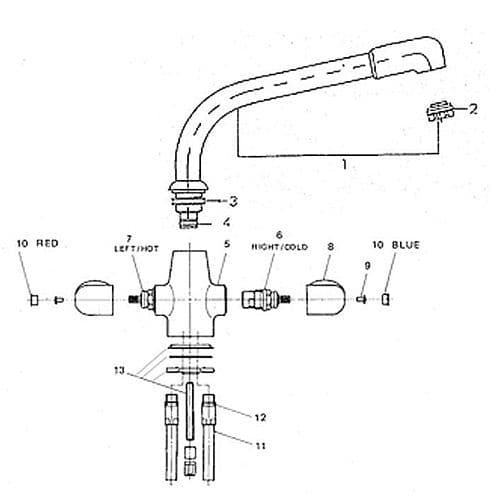 Franke Diskette Chrome Kitchen Tap Spare Parts 4000