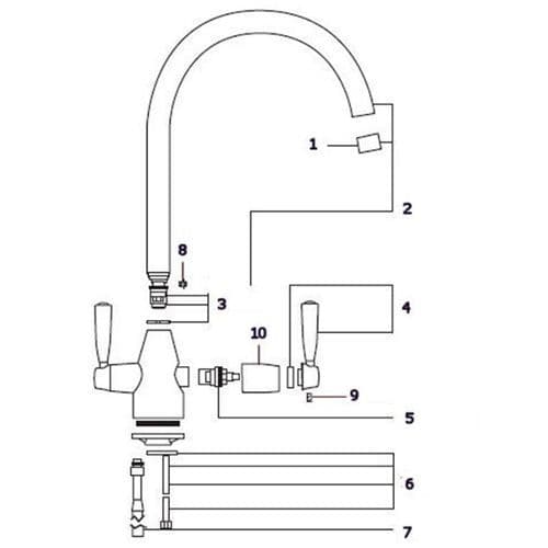 Franke Eiger Chrome Kitchen Tap Spare Parts 115.0049.989