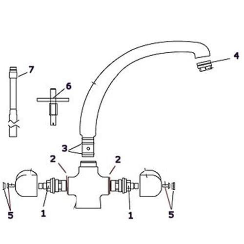 Franke Lugano White Kitchen Tap Spare Parts
