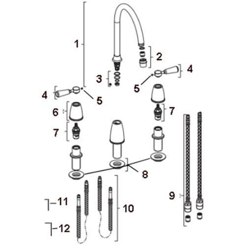 Franke Moritz Chrome Kitchen Tap Spare Parts 115.0311.292