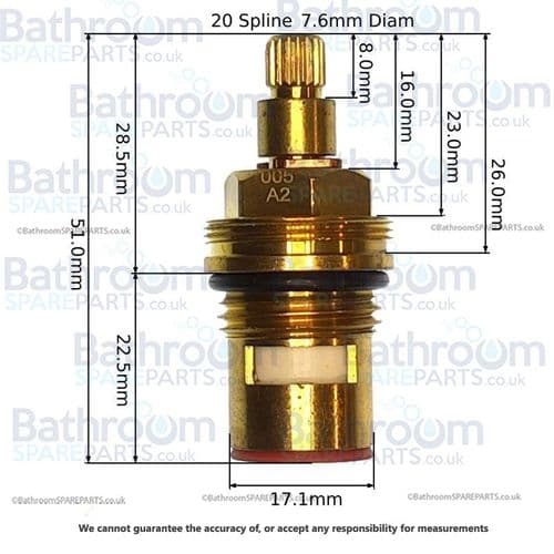Franke Moselle Cold and Hot Compatible Post 2016 Cartridge 133.0440.351 + 133.0440.352