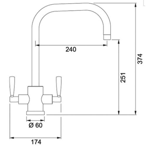 Franke Olympus U-Spout Chrome Kitchen Tap Spare Parts 115.0051.544