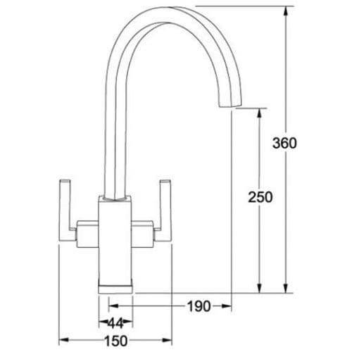 Franke Planar Silk Steel Kitchen Tap Spare Parts 115.0050.000