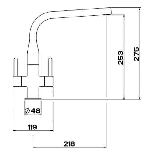 Franke Sinos Silk Steel Kitchen Tap Spare Parts 115.0277.028