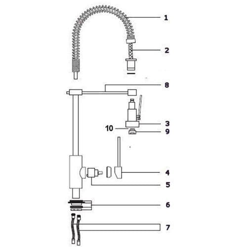 Franke Swiss Pro Chrome Kitchen Tap Spare Parts 115.019.872