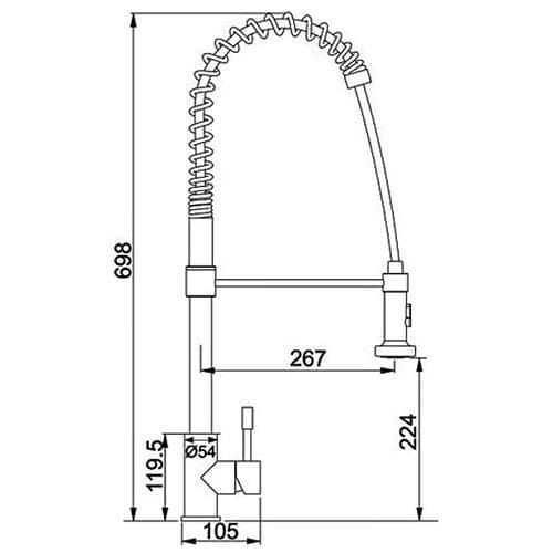 Franke Swiss Pro Pull-Out Nozzle Stainless Steel Kitchen Tap Spare Parts 115.0192.872