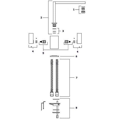 Franke Ticino Chrome Kitchen Tap Spare Parts 115.0068.026