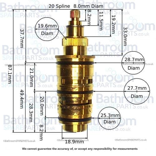 Frontline Thermostatic Cartridge PART0002