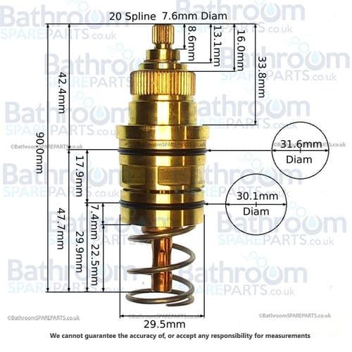 Gainsbrough TTO7 Thermostatic Cartridge 900302