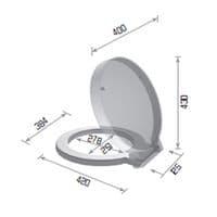 Galassia Arke Standard Close WC Toilet Seat & Cover White 8872