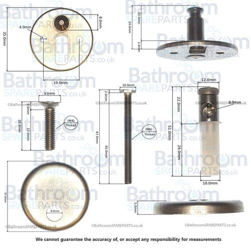 Galassia SA02 Seat Hinges Chrome - CC/11